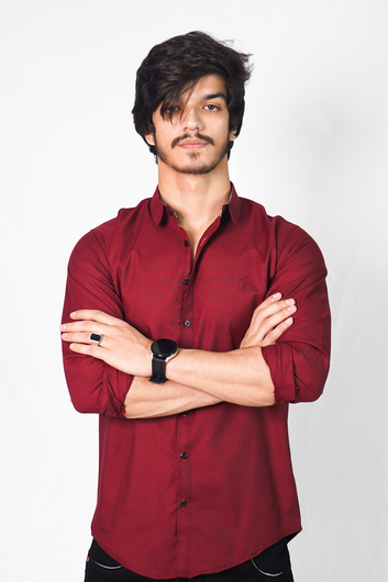 Plain Red Premium Casual Shirt