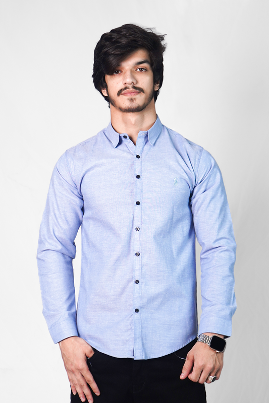 Plain Twilight Blend Casual Shirt