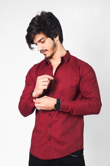 Plain Red Premium Casual Shirt