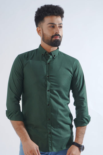 Plane Emerald Green Casual Shirt