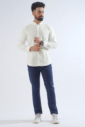 Plain White Casual Shirt