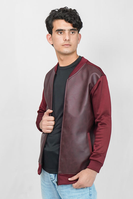 Leather Jack - Maroon