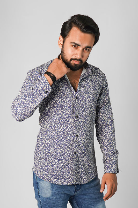 Floral Microprint Casual Shirt