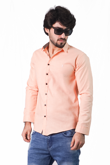 Classic Peach Casual Shirt